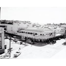 Traffic lights being installed near Lowths hotel, corner of Flinders and Stanley Streets, Townsville City, Townsville, 22 July 1966
