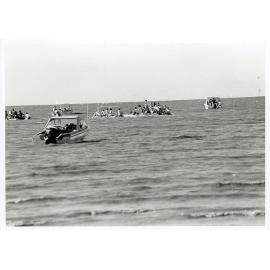 Pacific Festival raft race, the Strand, Townsville, 1979