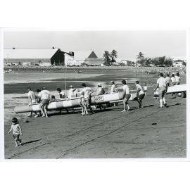 Raft race on the Strand during the Pacific Festival 1979