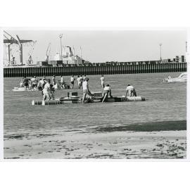 Raft race on the Strand during the Pacific Festival 1979