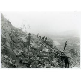 Construction of Hynes Highway on Castle Hill, Townsville, 1936