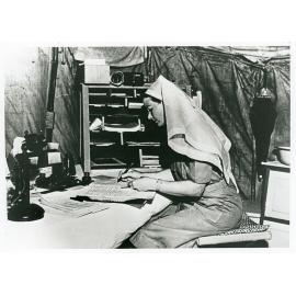 A nursing sister at (probably) the 2/14th field hospital at Pallarenda, Townsville, 1942