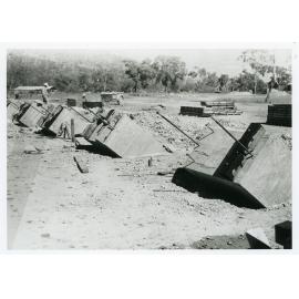 Construction of an igloo at the United States 4th Air Depot, Mount Louisa, Townsville, 1942