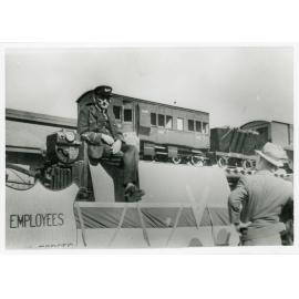 Railway float in the Victory Parade, Townsville, 10 June 1946