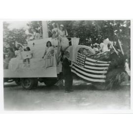 The Greek community float in the Victory Parade, the Strand, Townsville, 10 June 1946