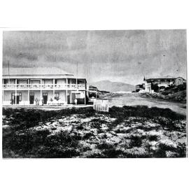 Queen's Hotel, Wickham Street and Post Office from the Strand, Townsville, ca.1880