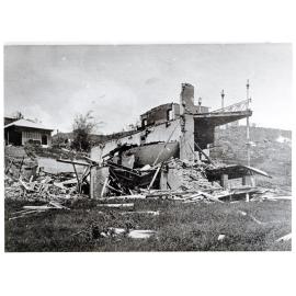 The ruins of Harvey Ward at the Townsville Hospital after Cyclone Leonta, 1903