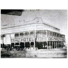 Coyle's Central Hotel on the corner of Flinders Street and Stokes Street, Townsville, 1913