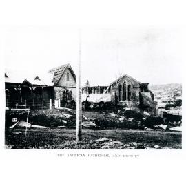 The Anglican Cathedral and Rectory after Cyclone Leonta, 1903