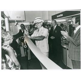 Mayor Alderman Perc Tucker opens Palings new music store in Flinders Street, Townsville