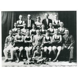 Townsville Railway Swimming Club trophy winners and officials 1935-36