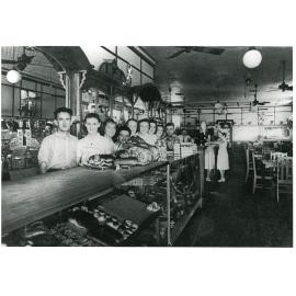 Bluebird Cafe, interior and staff, Flinders Street, Townsville