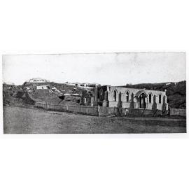 Stokes Street Wesleyan Church, unroofed and parsonage a wreck, after Cyclone Leonta. Townsville, 1903