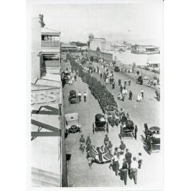 Armistice Day parade, Flinders Street, Townsville City, Townsville, 11 November 1918