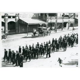 Armistice Day parade, Flinders Street, Townsville City, Townsville, 11 November 1918