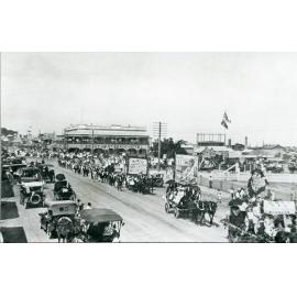 Armistice Day parade, Flinders Street West, Townsville City, Townsville, 11 November 1918