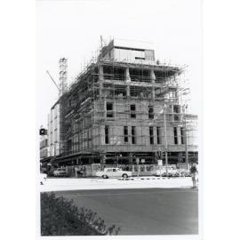 New Lowths Hotel during construction, corner of Flinders and Stanley Streets, Townsville City, Townsville, 13 October 1968