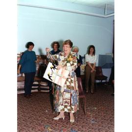 Townsville Public Library service Librarian June Van Rooy at her retirement function, Aitkenvale Library, Townsville, 1994