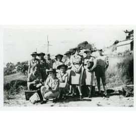 Green watch shift ready for a day at Magnetic Island, WWII, 1940's