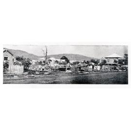 Houses in Eyre Street, North Ward, damaged or destroyed by Cyclone Leonta, 1903