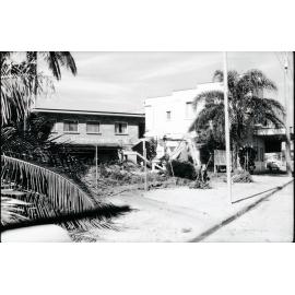 Trees being removed to construct the bottle shop at the Causeway Hotel, Townsville, 21 November 1971