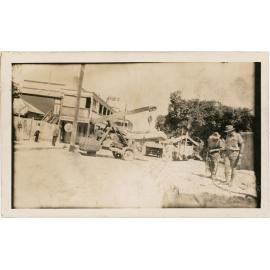 Removing an air raid shelter, Townsville, August 1945