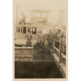 Soldier returning from Magnetic Island, Townsville, 1945
