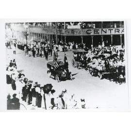 Armistice procession, Flinders Street, Townsville, 1918