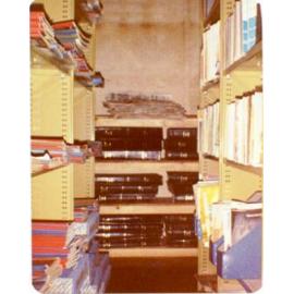 [City Library newspaper and magazine stack, Townsville, 1981] 