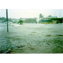 A flooded Charters Towers Road, Hermit Park, Townsville, January 1998