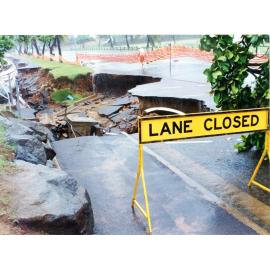Damage to the Strand, Townsville, from heavy rain, January 1998. 