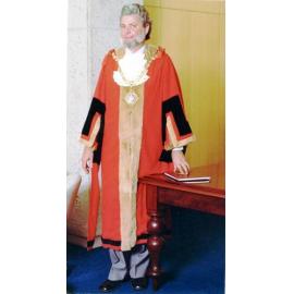Mayor Mike Reynolds of the Townsville City Council, in Mayoral robes. 