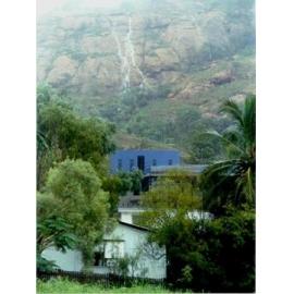 Waterfalls on Castle Hill, Townsville, January 1998. 
