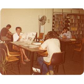 Reading area, Townsville city library, Flinders Street, 1981