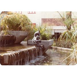 Cast bronze sculpture by Brian Engris in the fountain in Flinders Mall, Townsville