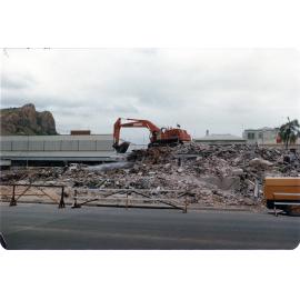 Demolition work, Town Hall and City Buildings, Townsville, 1978