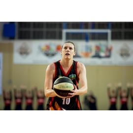 Townsville Fire's Mia Murray at the foul line during the 2015-16 WNBL Grand Final at Townsville RSL Stadium on Friday, March 18, 2016