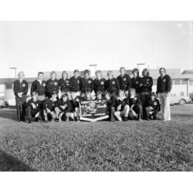 Centrals ASA Under 15 junior rugby league team prior to their departure for Sydney, Townsville 1975. 