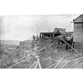 The ruins of Mr. Tait's residence on Stanton Hill, after Cyclone Leonta 