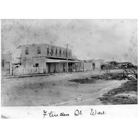 The Sovereign Hotel and other buildings along Flinders Street West damaged by Cyclone Leonta 