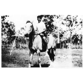 Vincent Parker riding a horse. 