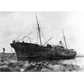 The "Alexandra" ashore, Townsville, after Cyclone Sigma, January 1896 