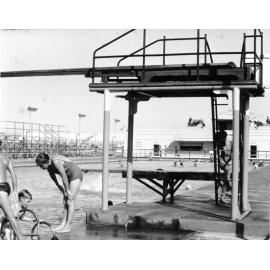 Diving boards at the Tobruk Memorial Baths on the Strand, Townsville 