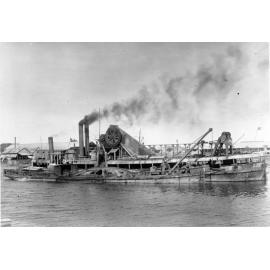 Hopper bucket dredge "Octopus", Townsville, ca.1900 