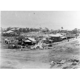 Junction of Eyre and Leichhardt Streets, North Ward, Townsville, after Cyclone Leonta, 1903 