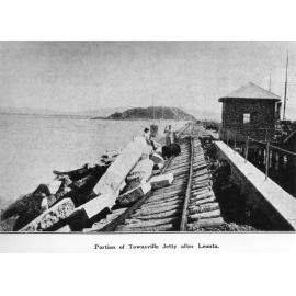 Part of the Townsville jetty after Cyclone Leonta, 1903 