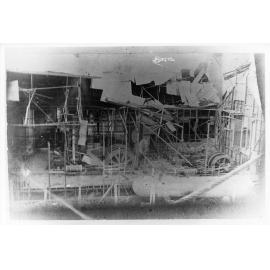 Engine room Mills Day Dawn United after explosion, Charters Towers, 13 December 1997