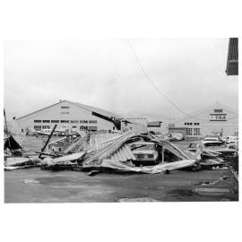 Damage at the airport caused by Cyclone Althea 