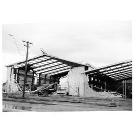 Sigi Graf's workshop, Hugh Street, Garbutt showing damage caused by Cyclone Althea 