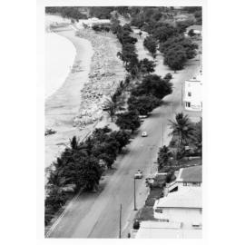 Rock wall on the Strand after Cyclone Althea, Townsville, 1973